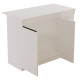 Ilot de Cuisine 2 Portes 4 Niches Blanc 2 Couverts L 120 H 88.2 P 60 cm