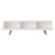 Meuble TV 70 Pouces et Etagères murales Chêne et Blanc L 180 H 200 P 31.3 cm
