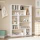 Etagère 9 Niches Chêne et Gris Anthracite Pieds Métal L 72 H 133.6 P 25.5 cm