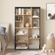 Etagère 11 Niches Séparateur de Pièce Design Chêne et Gris L 90 H 123.6 P 22 cm
