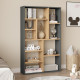 Etagère 11 Niches Séparateur de Pièce Design Chêne et Gris L 90 H 123.6 P 22 cm