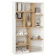 Etagère 11 Niches Séparateur de Pièce Design Chêne et Gris L 90 H 123.6 P 22 cm