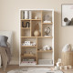 Etagère 11 Niches Séparateur de Pièce Design Chêne et Gris L 90 H 123.6 P 22 cm