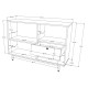 Meuble d'Entrée Chêne et Vert Olive 2 Portes 2 Tiroirs L 120 H 85 P 35.5 cm