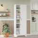 Armoire Multifonctions 1 Porte 11 Niches Blanche L 72 H 180 P 34 cm
