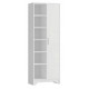 Armoire Multifonctions 1 Porte 11 Niches Blanche L 72 H 180 P 34 cm