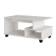 Table Basse Mobile 3 Niches Blanche L 90 H 42.5 P 51 cm