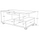 Table Basse Mobile 3 Niches Blanche L 90 H 42.5 P 51 cm