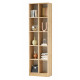 Etagère Multifonctions 10 Niches Imitation Chêne L 51.1 H 180 P 25.4 cm