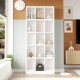 Etagère Multifonctions 15 Niches Blanche L 75.8 H 180 P 25.4 cm