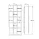 Etagère Multifonctions 15 Niches Blanche L 75.8 H 180 P 25.4 cm