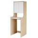 Meuble Lave-Linge 2 Portes 3 Niches Chêne et Blanc L 64.8 H 181 P 61.8 cm