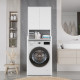 Meuble Lave-Linge 2 Portes 3 Niches Blanc L 64.8 H 181 P 61.8 cm