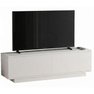 Meuble TV 65 Pouces 2 Portes 4 Niches Blanc L 160 H 59.1 P 40 cm