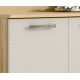 Buffet de Cuisine 6 Portes 1 Tiroir Chêne et Vanille Largeur 122 cm