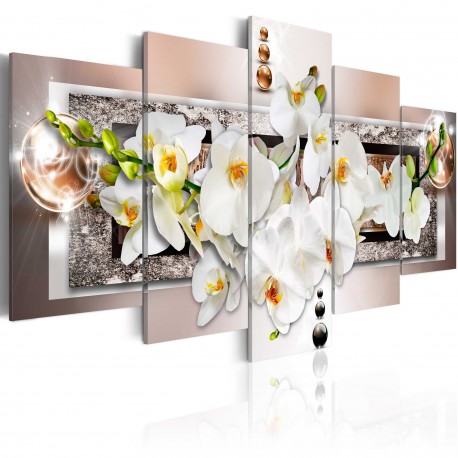 Tableau  White abstract orchid