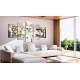 Tableau  White abstract orchid