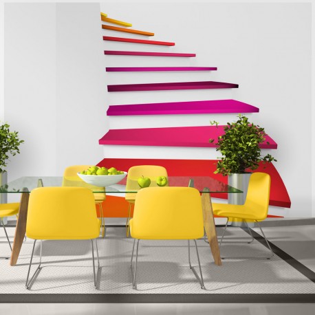 Papier peint  Colorful stairs