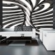 Papier peint  Black and white swirl