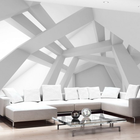 Papier peint  White Construction