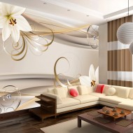 Papier peint  Lilies and The Gold Spirals