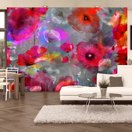 Papier peint  Painted Poppies