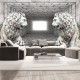 Papier peint  Lions de pierre
